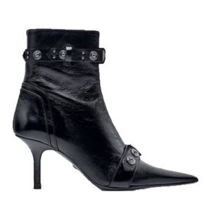 ZARA BLACK HEELED POINTY TOE BOOTIE